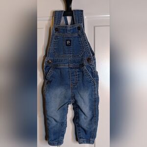 OshKosh B'gosh Denim Blue Overalls Size 12m